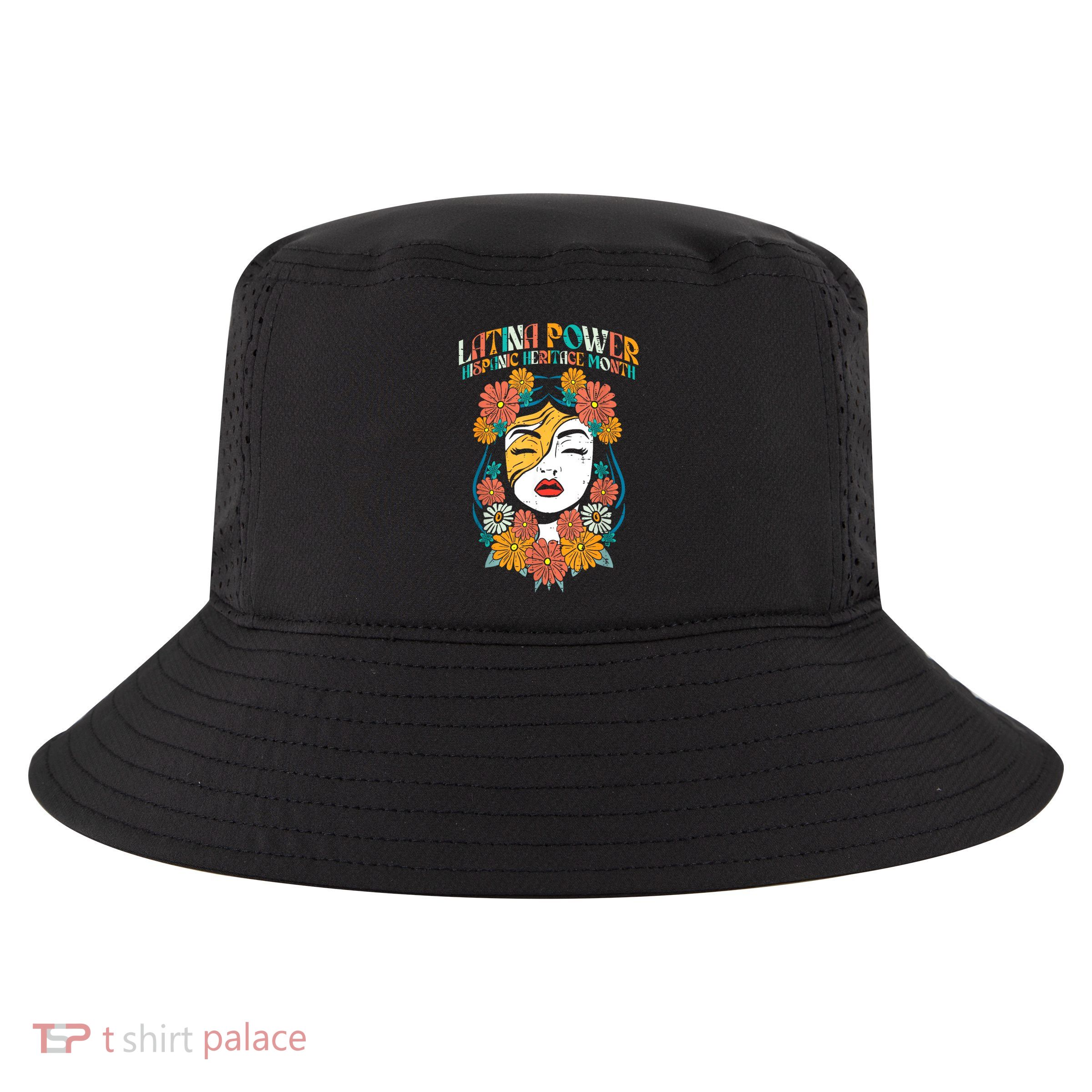 Latina Power Hispanic Heritage Month Retro Vintage Cool Comfort Performance Bucket Hat