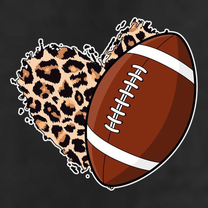 Leopard Print Heart Love Football Fan Adult Drive Performance Visor