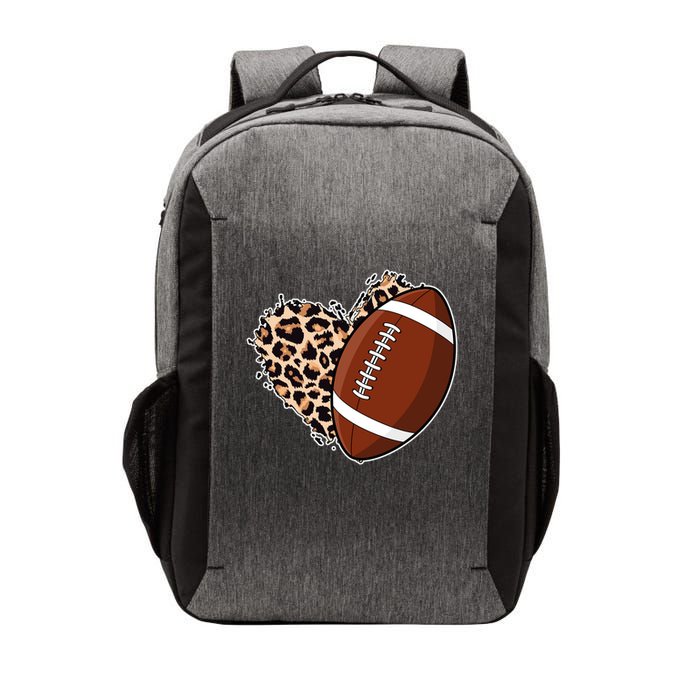 Leopard Print Heart Love Football Fan Vector Backpack