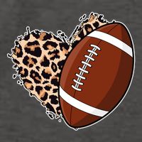 Leopard Print Heart Love Football Fan Vector Backpack