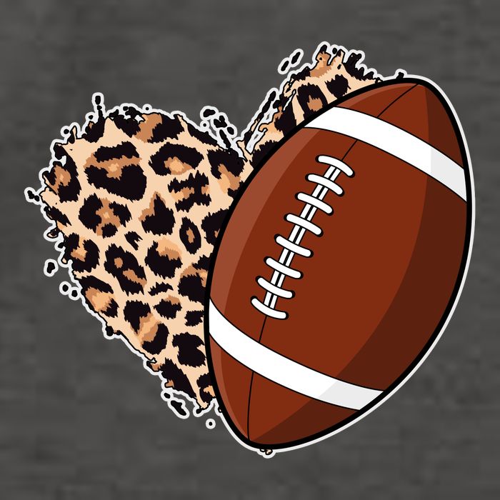 Leopard Print Heart Love Football Fan Vector Backpack