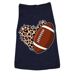 Leopard Print Heart Love Football Fan Doggie Tank