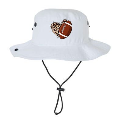 Leopard Print Heart Love Football Fan Legacy Cool Fit Booney Bucket Hat