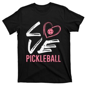 Love Pickleball Heart Pickle Ball T-Shirt