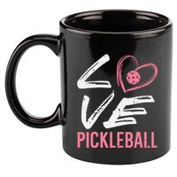 Love Pickleball Heart Pickle Ball 11oz C Handle Ceramic Mug