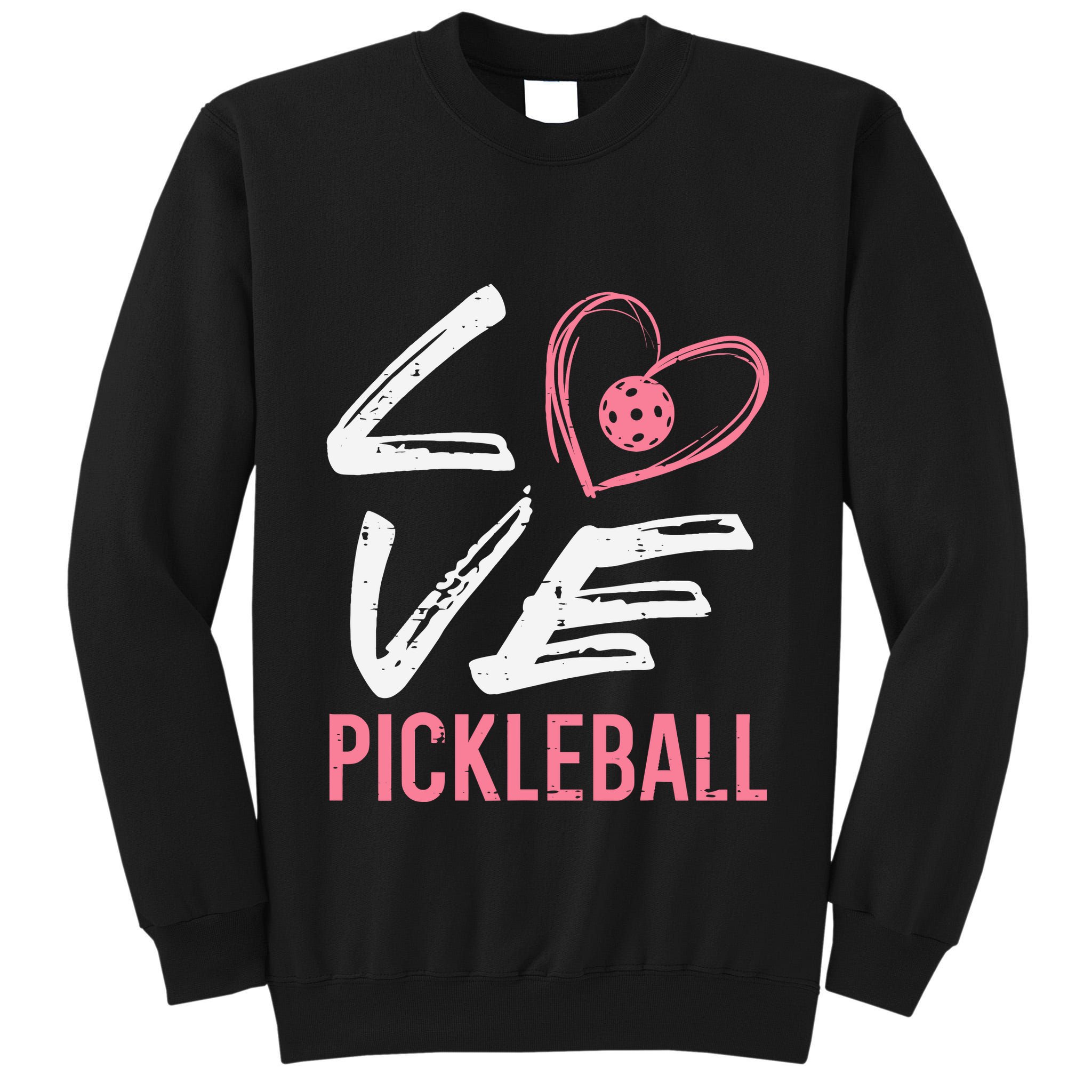 Love Pickleball Heart Pickle Ball Tall Sweatshirt