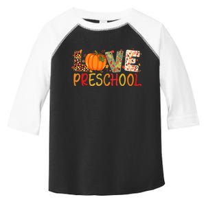 Love Preschool Happy Fall Thanksgiving Toddler Fine Jersey T-Shirt