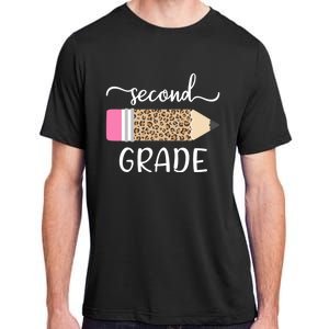 Leopard Print Hello Second Grade First Day Of School Teacher Gift Adult ChromaSoft Performance T-Shirt