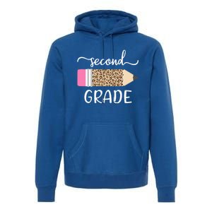 Leopard Print Hello Second Grade First Day Of School Teacher Gift Premium Hoodie