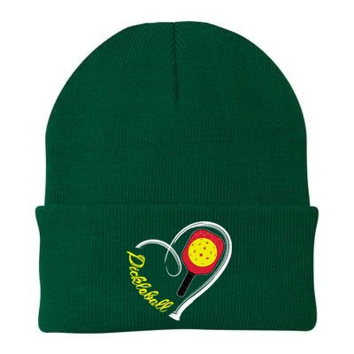 Love Pickleball Heart Paddleball Lover I love Pickleball Knit Cap Winter Beanie