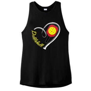 Love Pickleball Heart Paddleball Lover I love Pickleball Ladies PosiCharge Tri-Blend Wicking Tank