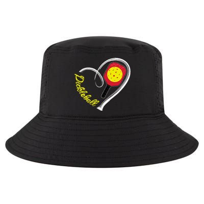 Love Pickleball Heart Paddleball Lover I love Pickleball Cool Comfort Performance Bucket Hat