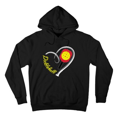 Love Pickleball Heart Paddleball Lover I love Pickleball Hoodie