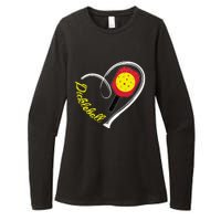 Love Pickleball Heart Paddleball Lover I love Pickleball Womens CVC Long Sleeve Shirt