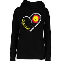 Love Pickleball Heart Paddleball Lover I love Pickleball Womens Funnel Neck Pullover Hood