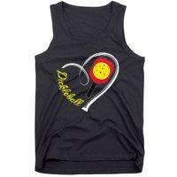 Love Pickleball Heart Paddleball Lover I love Pickleball Tank Top