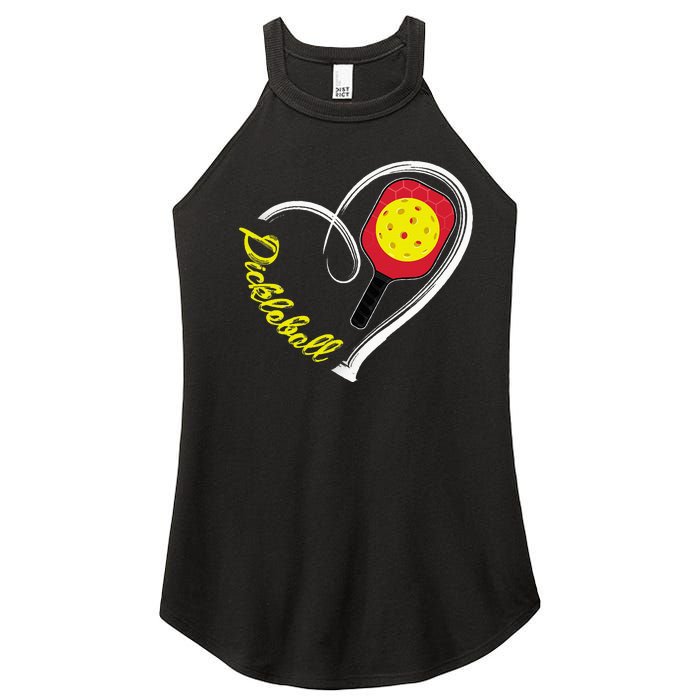 Love Pickleball Heart Paddleball Lover I love Pickleball Women's Perfect Tri Rocker Tank