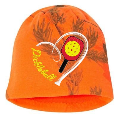 Love Pickleball Heart Paddleball Lover I love Pickleball Kati - Camo Knit Beanie