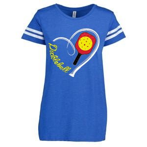 Love Pickleball Heart Paddleball Lover I love Pickleball Enza Ladies Jersey Football T-Shirt