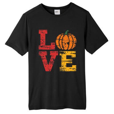 Love Pumpkin Halloween Fall Season 2024 Tall Fusion ChromaSoft Performance T-Shirt