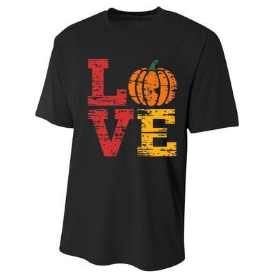 Love Pumpkin Halloween Fall Season 2024 Performance Sprint T-Shirt