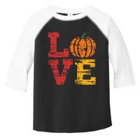 Love Pumpkin Halloween Fall Season 2024 Toddler Fine Jersey T-Shirt