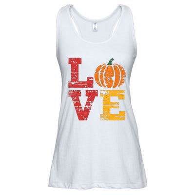 Love Pumpkin Halloween Fall Season 2024 Ladies Essential Flowy Tank