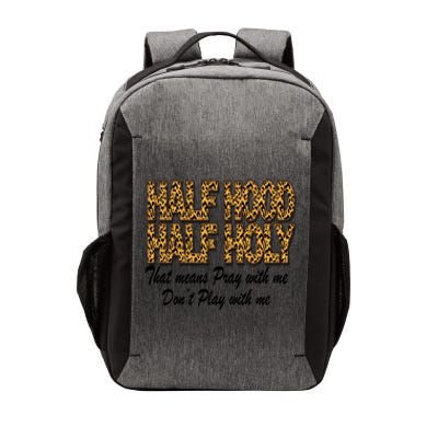 Leopard Print Half Hood Half Holy Cheetah Print Gift Vector Backpack