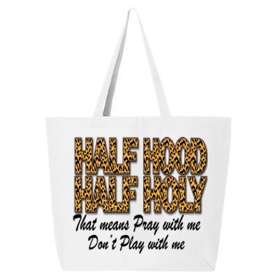 Leopard Print Half Hood Half Holy Cheetah Print Gift 25L Jumbo Tote