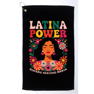 Latina Power Hispanic Heritage Month Colorful Floral Golf Towel