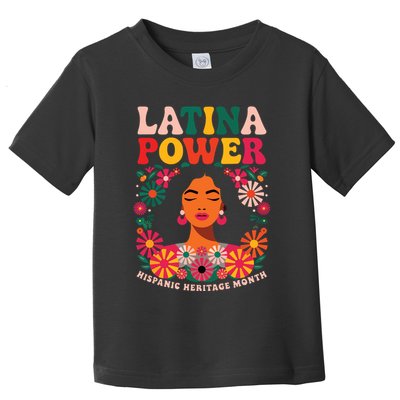 Latina Power Hispanic Heritage Month Colorful Floral Toddler T-Shirt