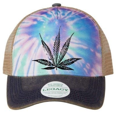 Leaf Pattern High 420 Gift Smoking Weed Cannabis Marijuana Legacy Tie Dye Trucker Hat