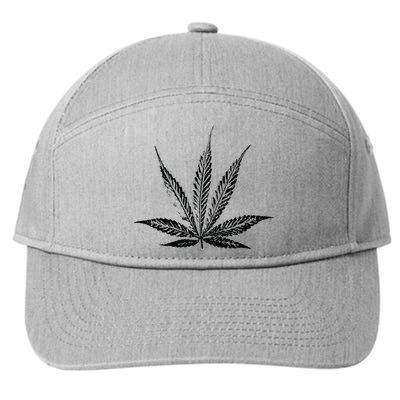 Leaf Pattern High 420 Gift Smoking Weed Cannabis Marijuana 7-Panel Snapback Hat