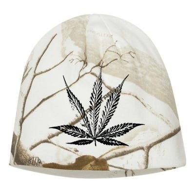 Leaf Pattern High 420 Gift Smoking Weed Cannabis Marijuana Kati - Camo Knit Beanie