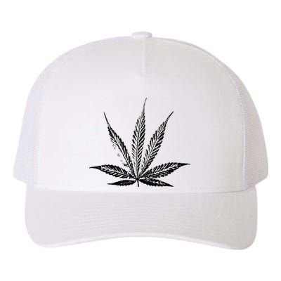 Leaf Pattern High 420 Gift Smoking Weed Cannabis Marijuana Yupoong Adult 5-Panel Trucker Hat