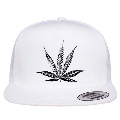 Leaf Pattern High 420 Gift Smoking Weed Cannabis Marijuana Flat Bill Trucker Hat