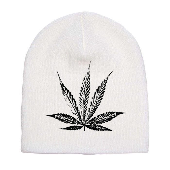 Leaf Pattern High 420 Gift Smoking Weed Cannabis Marijuana Short Acrylic Beanie