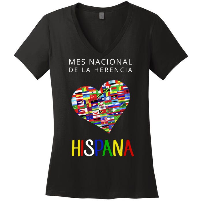 Latino Pride Hispanic Heritage Month Women's V-Neck T-Shirt