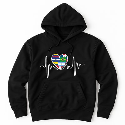 Latino Pulse Heart Hispanic Heritage Hoodie