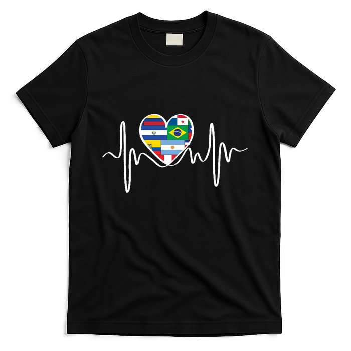 Latino Pulse Heart Hispanic Heritage T-Shirt