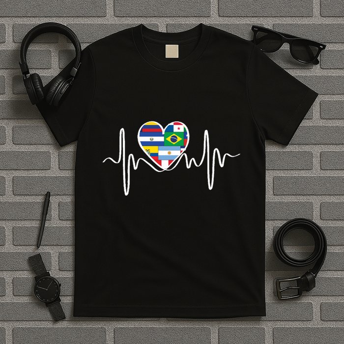 Latino Pulse Heart Hispanic Heritage T-Shirt