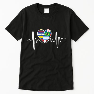 Latino Pulse Heart Hispanic Heritage Tall T-Shirt