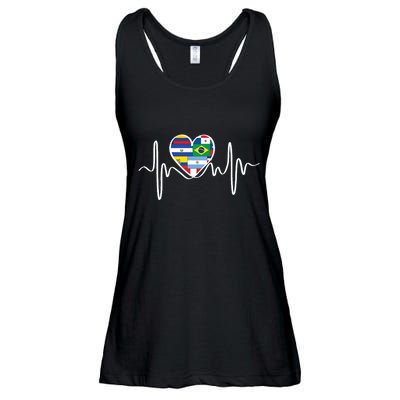 Latino Pulse Heart Hispanic Heritage Ladies Essential Flowy Tank