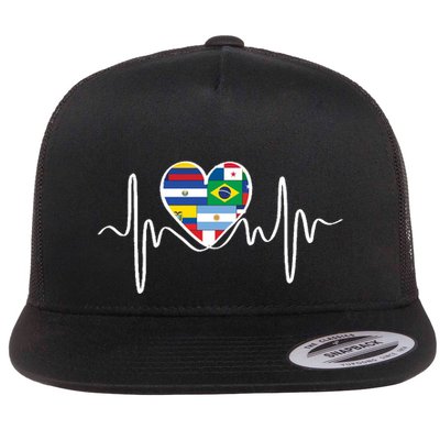 Latino Pulse Heart Hispanic Heritage Flatbill Hat