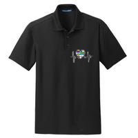 Latino Pulse Heart Hispanic Heritage Dry Zone Grid Polo