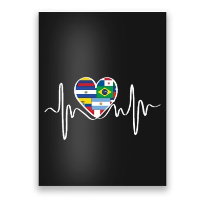 Latino Pulse Heart Hispanic Heritage Poster