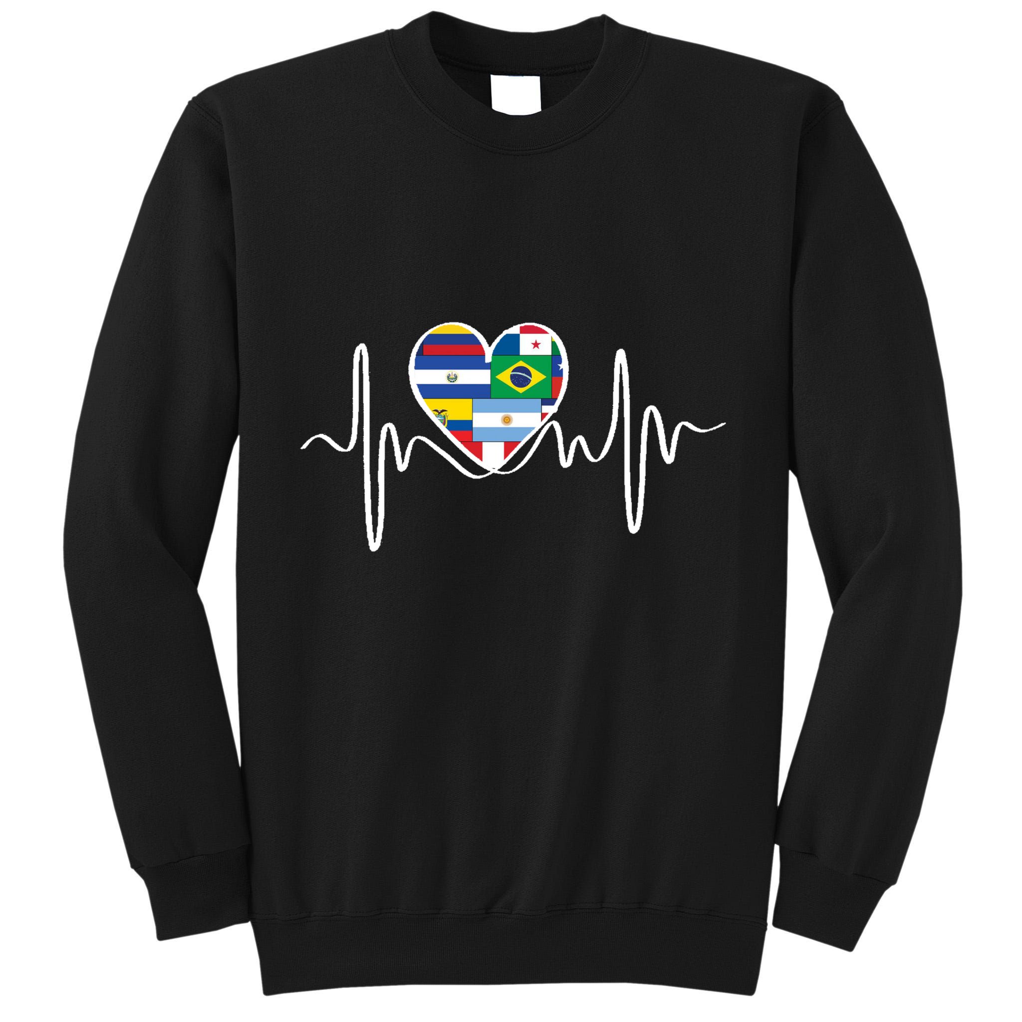 Latino Pulse Heart Hispanic Heritage Tall Sweatshirt