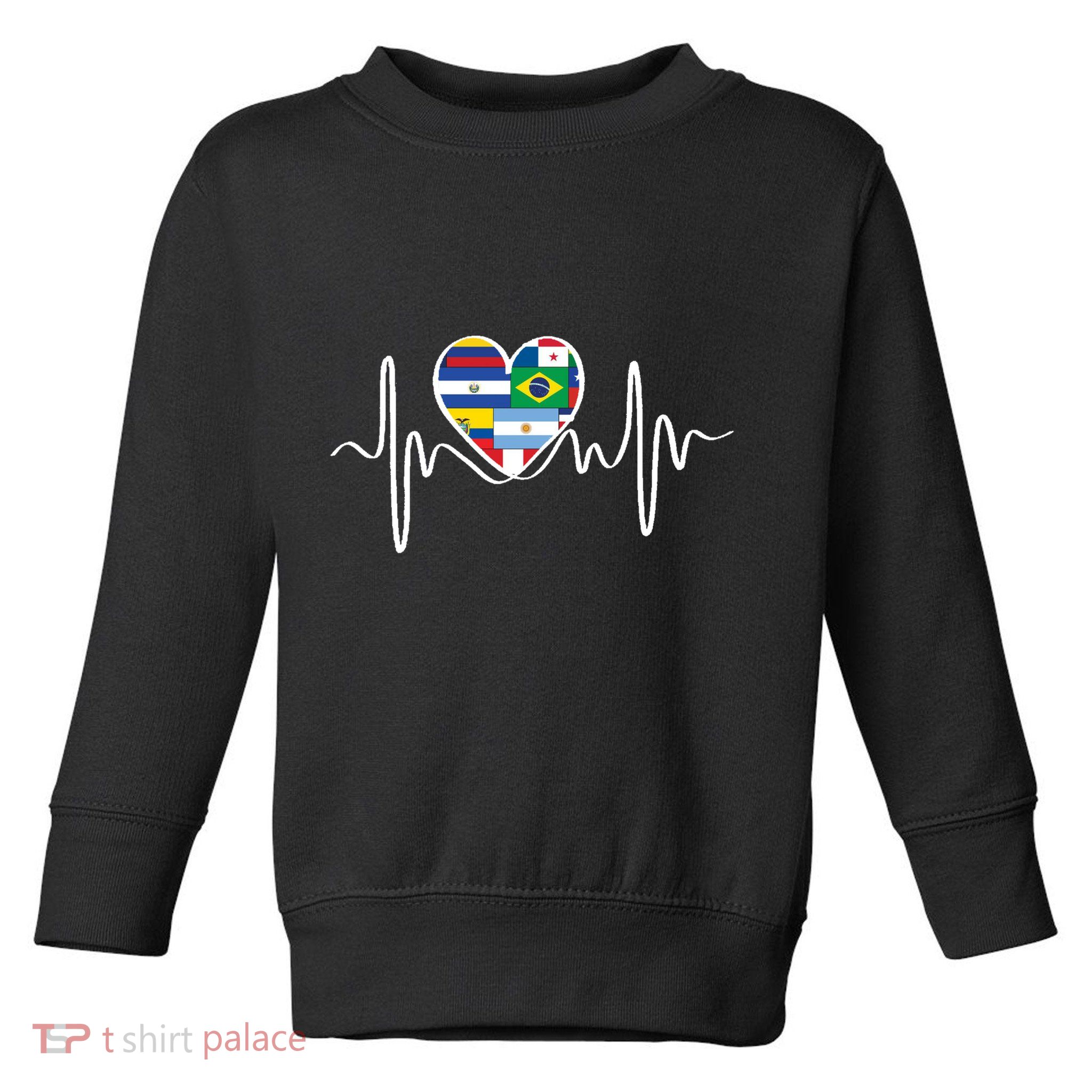 Latino Pulse Heart Hispanic Heritage Toddler Sweatshirt