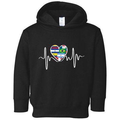 Latino Pulse Heart Hispanic Heritage Toddler Hoodie