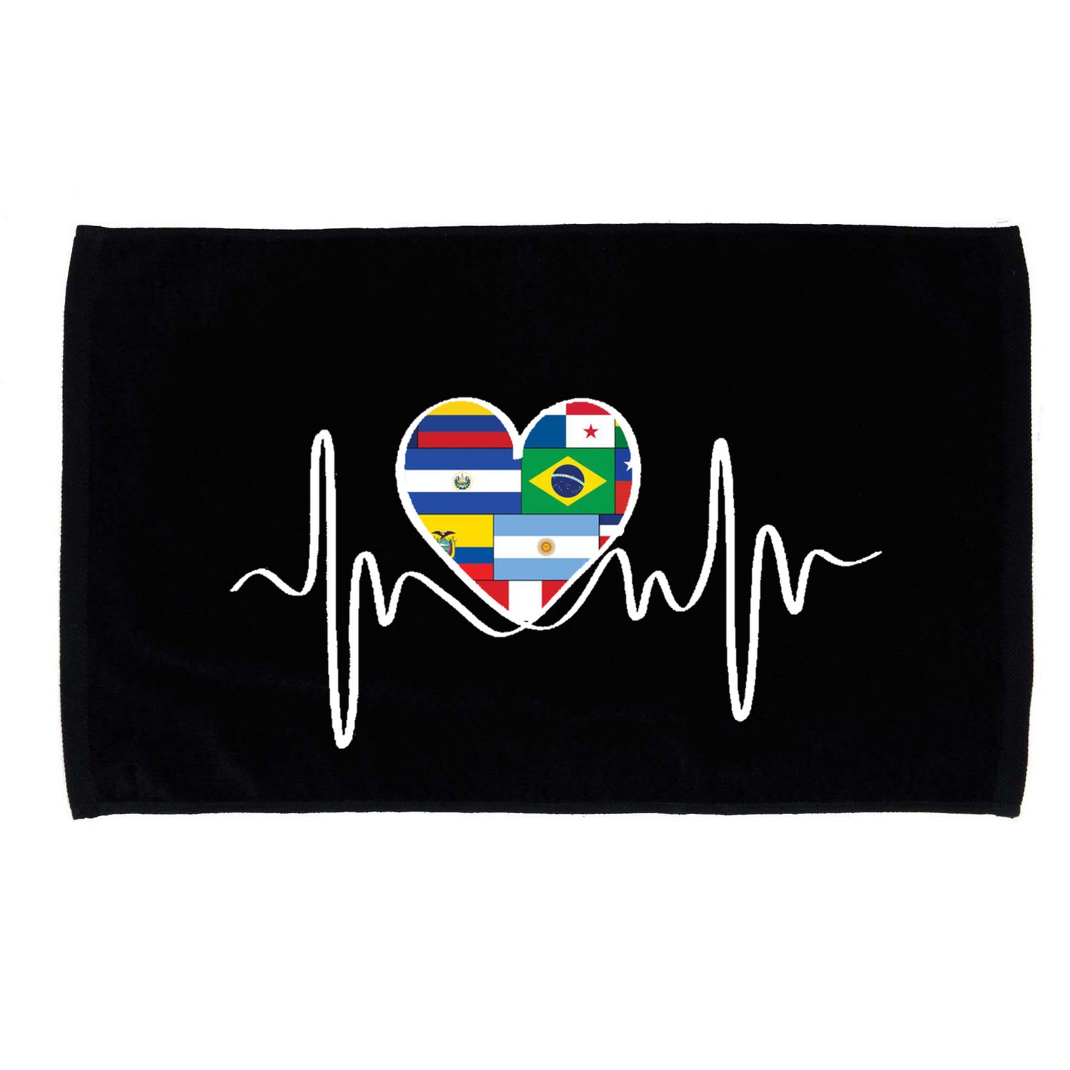 Latino Pulse Heart Hispanic Heritage Microfiber Hand Towel